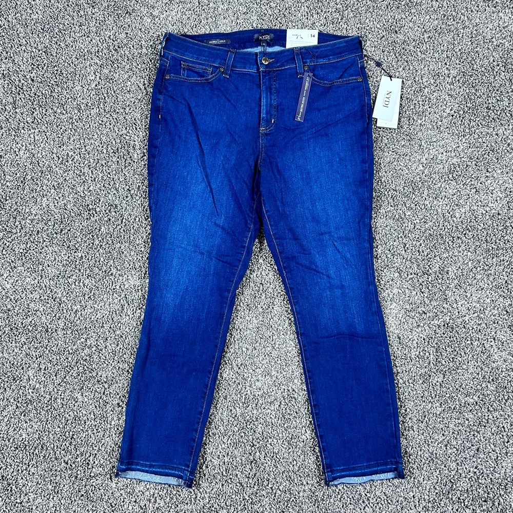 NYDJ Alina Women's Size 14 Ankle Lift Tuck Technology Denim Jeans Pants